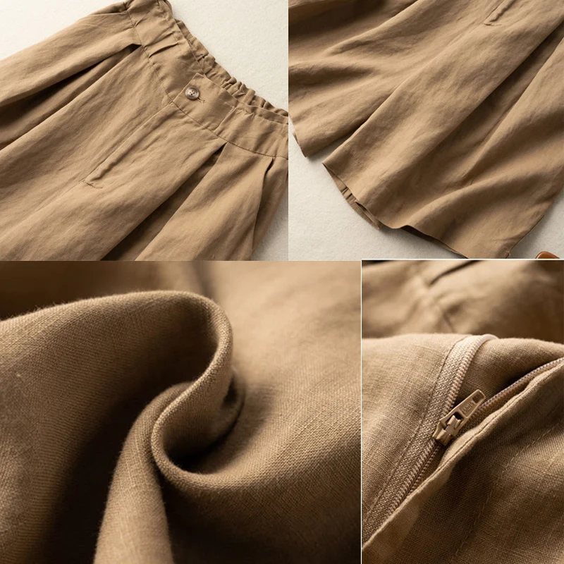 

Women's Shorts with High Waisted Cotton Linen Harajuku Shorts Casual Loose Buttons Bermuda Shorts for Women Summer Plus Size 5XL