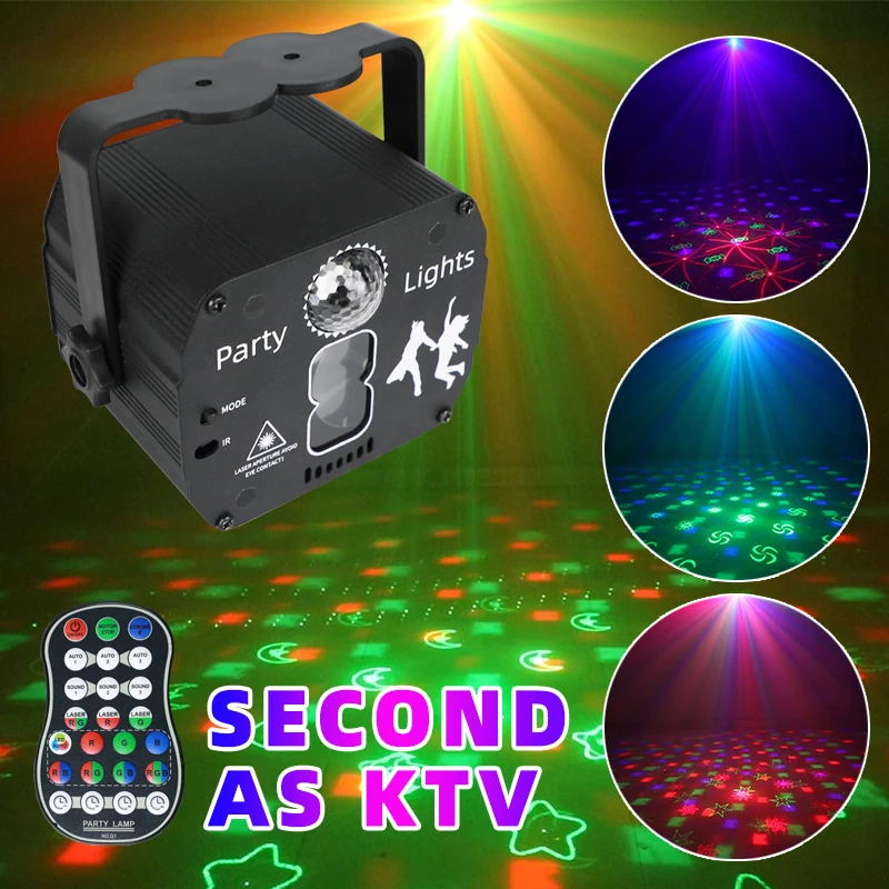 

Миниатюрный диско-светильник, RGB светодиодный лазерный проектор с USB-зарядкой для сцены, свадьбы, Рождества, дня рождения, вечеринки, диджея, ...