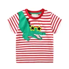 2022 футболка для мальчиков, детская одежда, футболка для девочек, топы, летний топ, футболка с животными из крокодиловой кожи, футболка для малышей