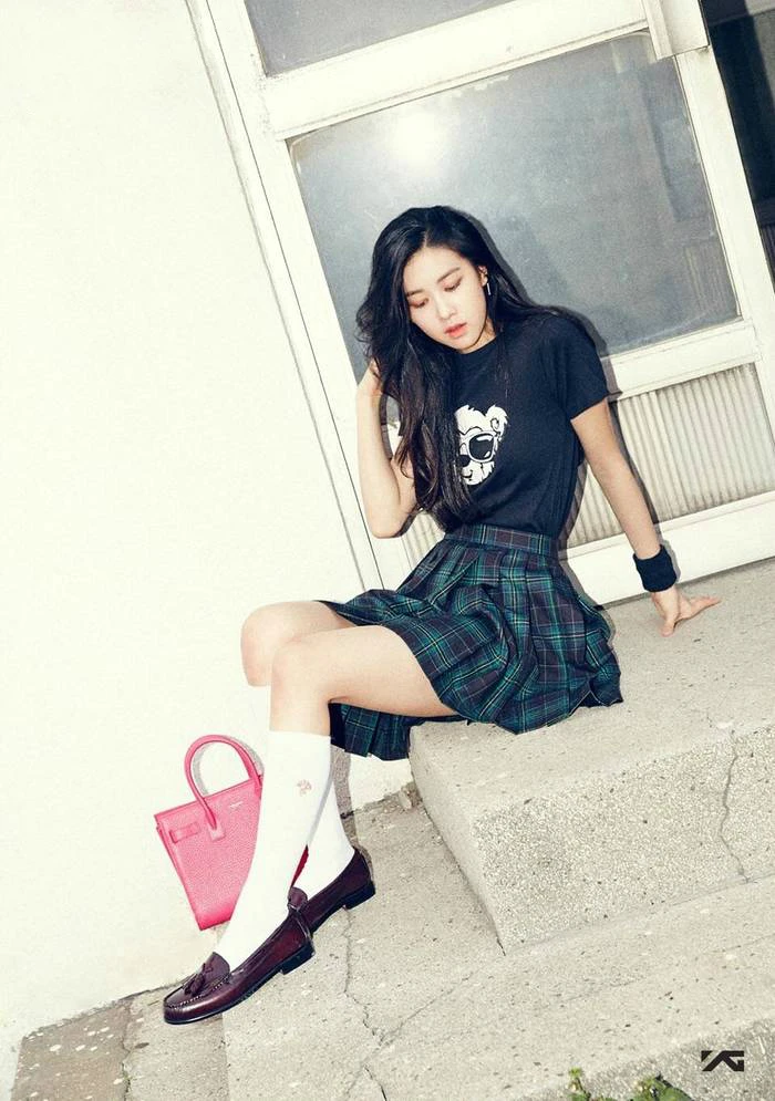 Kpop Blackpink Jisoo, комплект из 2 предметов: футболка и юбка для сцены, женский летний топ и юбка, комплект из 2 предметов, женская одежда