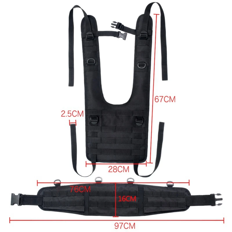 

Tactical Padded Battle Belt Removable Harness Detachable Suspender Straps Belt Comfortable Pads For Outdoors Hunting Training