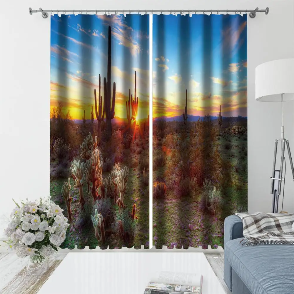 

Beautiful 3D Window Curtains Blackout Living Room Bedroom Curtain Decor forest scenery sunshine Girls Room Curtains For Windows