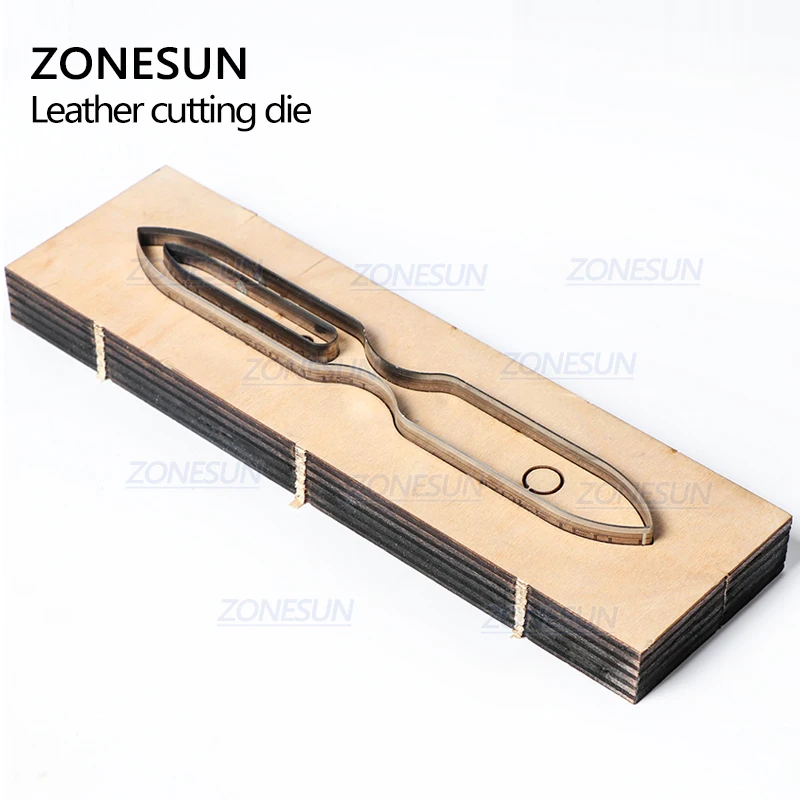 ZONESUN S002 изготовленный на заказ кожаный брелок для ключей высечки ручной работы