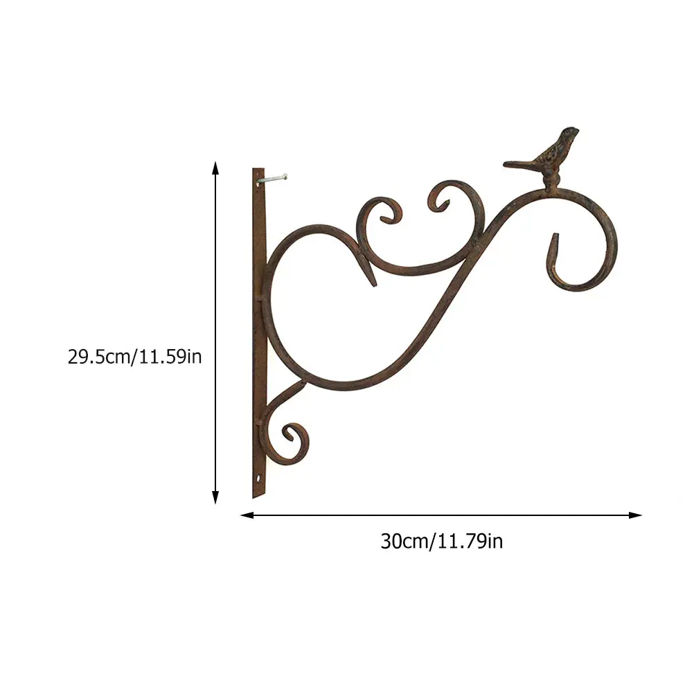

Antique Garden Flowerpot Hook Wall Hanging Flower Rack Flowerpot Stand Wall Ornament For Home Garden