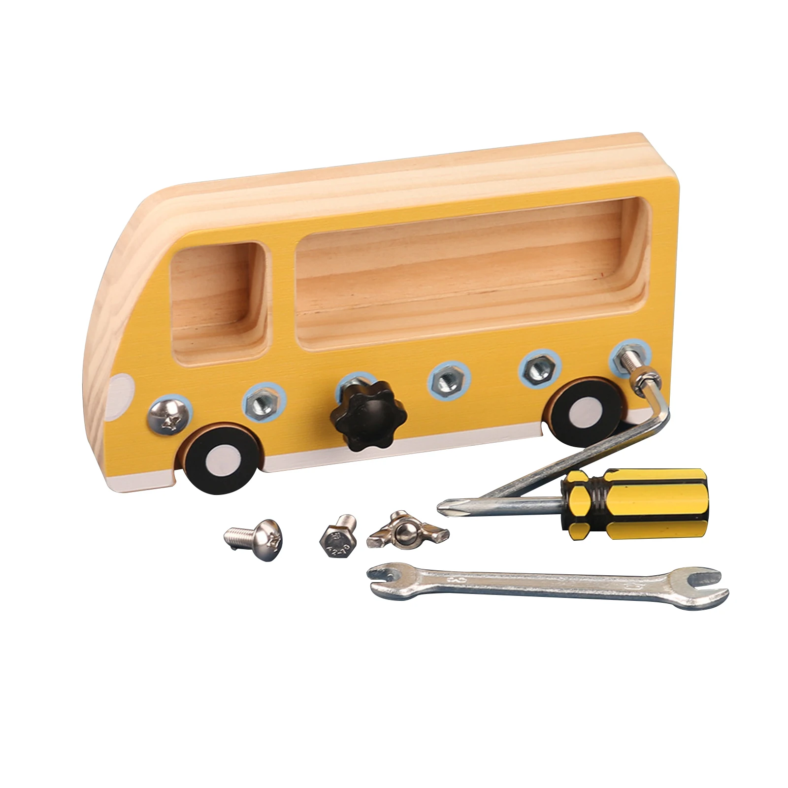 

Wooden Screw Driver Board Basic Skills Bead Game Nuts Screw Bolts Set Birthday Gifts Child Screwdriver Board Montessori Toy