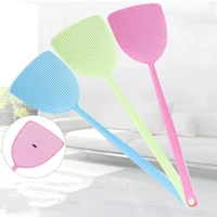 3pcs fly swatter pest control manual plastic durable long handle solid color home fly swatter mosquito repellent tools