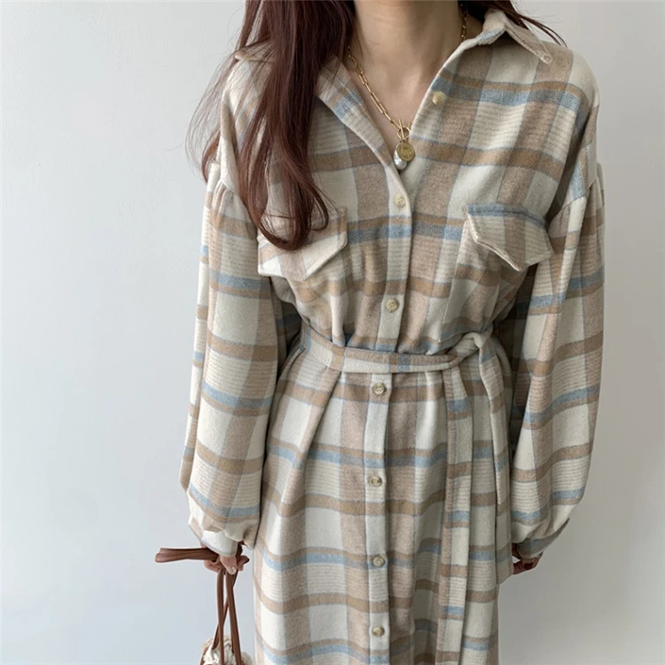 Женское платье с карманами Mozuleva длинное повседневное свободное винтажное в