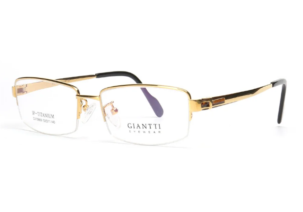 

Pure Titanium Men Business Half Rim Prescription Lens Optical Eyewear Frame Brand Design Goggle Reading Glasses Spectacle Men
