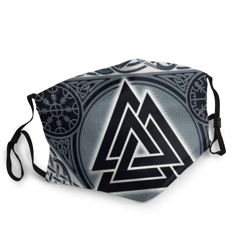 

Многоразовый респиратор Valknut, унисекс, маска для лица для взрослых, волшебный символ в скандинавской мифологии, защита от смога и пыли, маска...