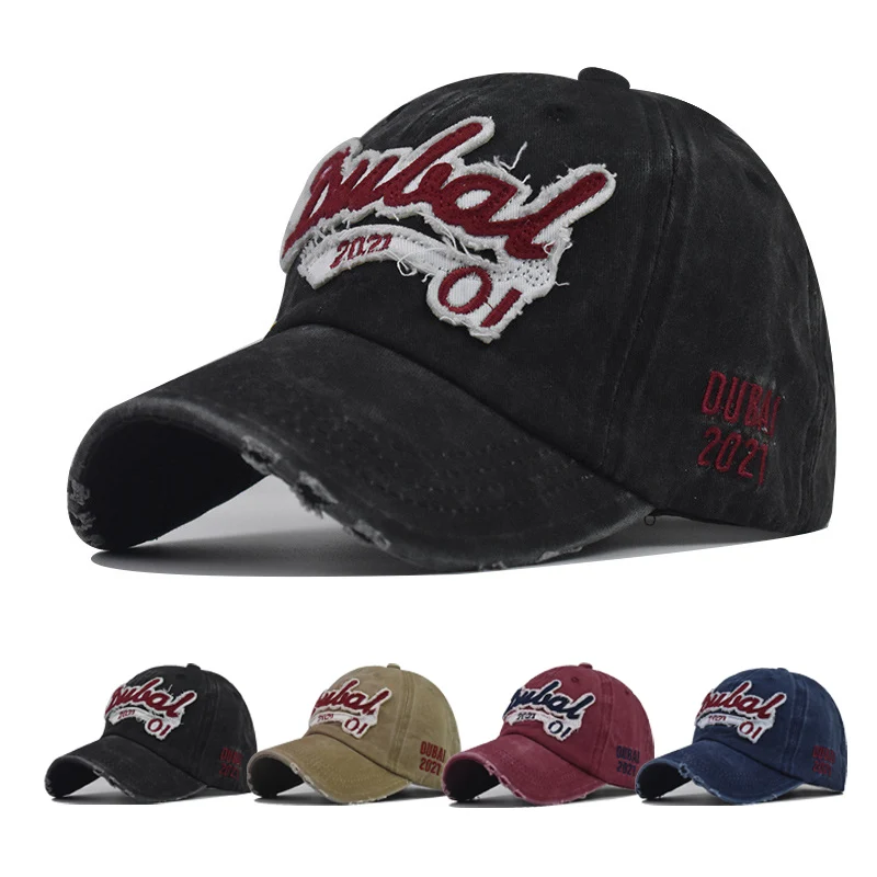 2021 New Baseball Cap Sun hat Leisure Spring Autumn baseball Washed denim cap Sport cap Hip Hop Fitted Cap Hats For Men Women
