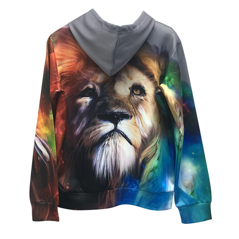 

Lyprerazy Print Flowers Colorful Lion Hoodies Autumn Hooded Pullovers Tops New Fashion Men/Women 3D Sweatshirts