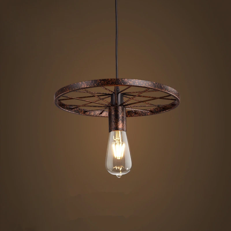 Винтажная лампа датское промышленное освещение дизайн колеса столовая для