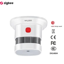 HAOZEE беспроводной Zigbee умный противопожарный датчик дыма Умный домашний датчик s 2,4 ГГц Высокая чувствительность встроенный аккумулятор
