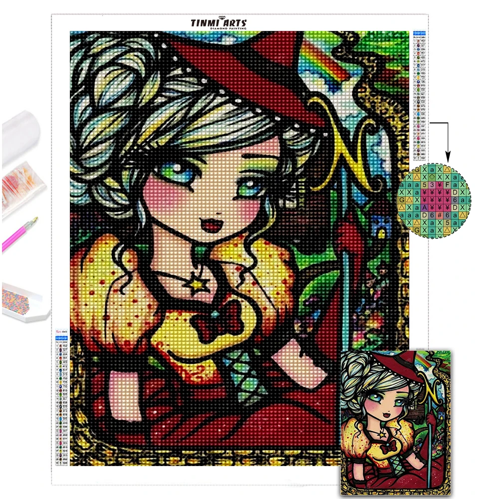 

5D DIY наборы для алмазной живописи круглая мозаика с AB Drill мультяшная фея девушка русалка вышивка мозаика домашний декор