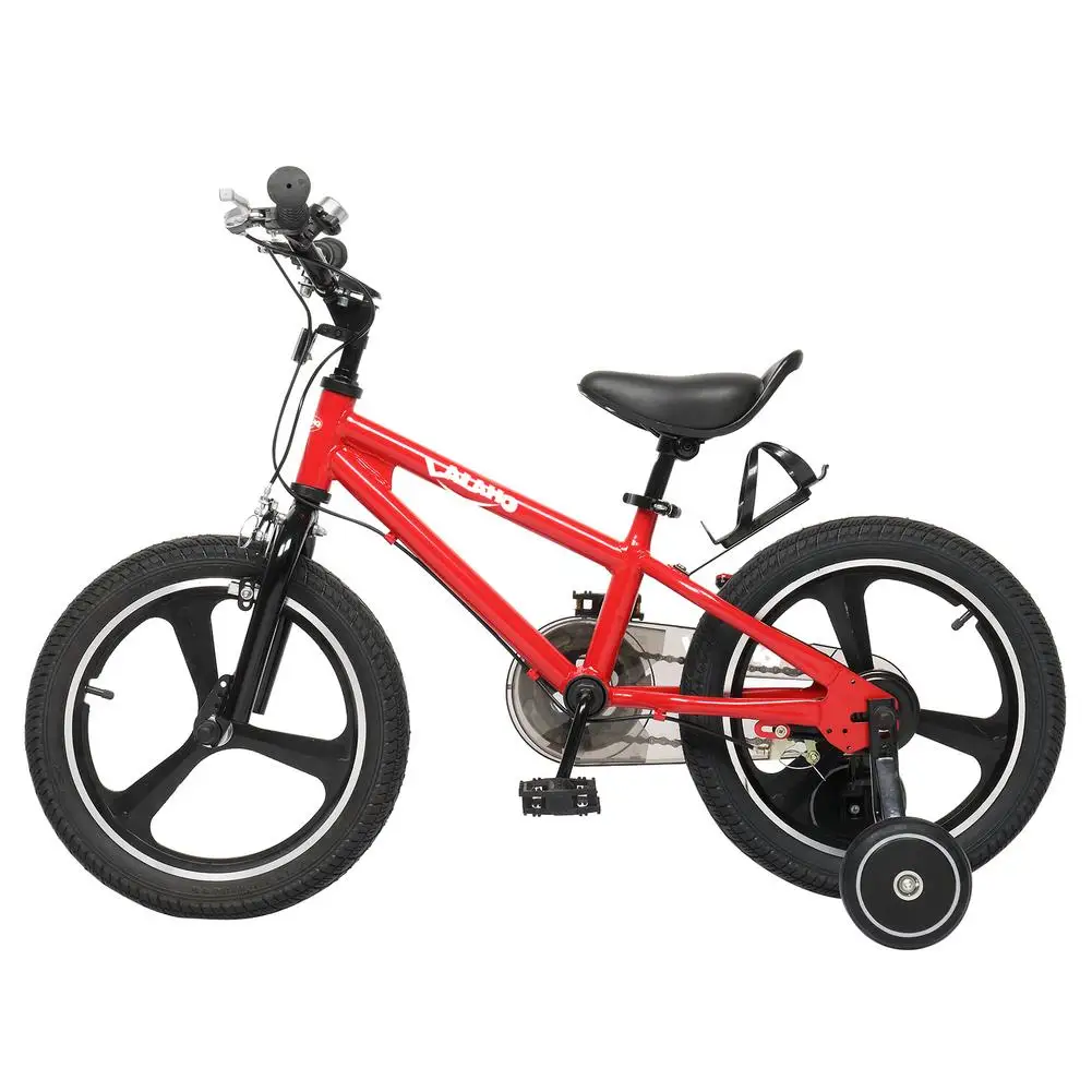 

Kids Bike With Training Wheels Kids Bicycle With Handbrake And Rear Brake Kickstand Child's Bike 16 Inch Red