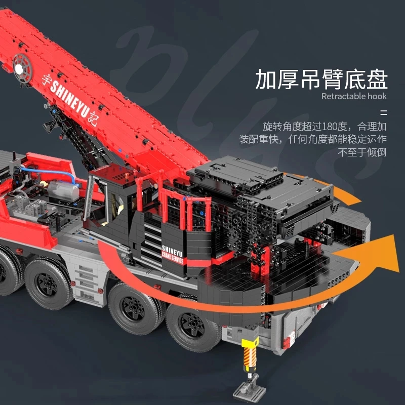 

MOC Technical Power Crane Model The APP RC Motorized Mobile Crane Building Blocks Assembly Bricks Toys Kids Christmas Gifts