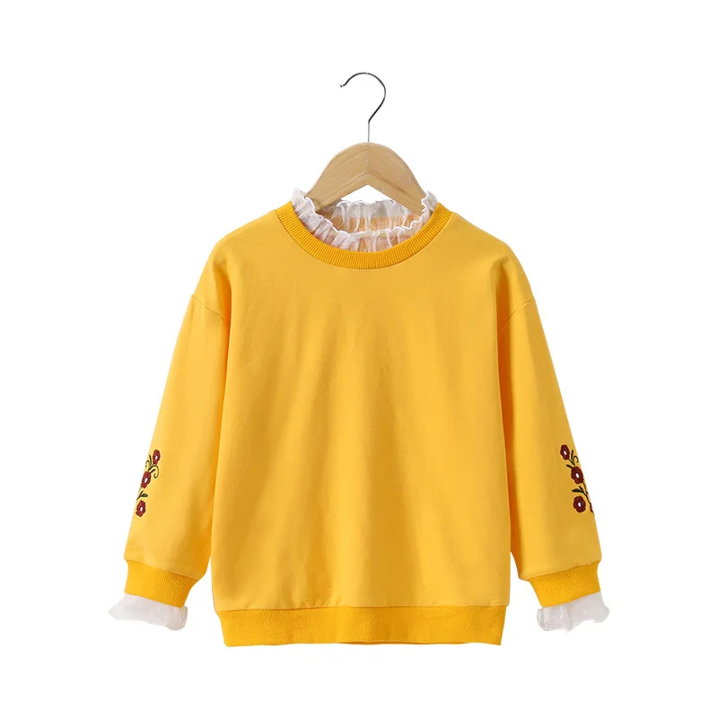 Толстовки для девочек Новинка 2019 года сезон весна осень пальто с цветочной