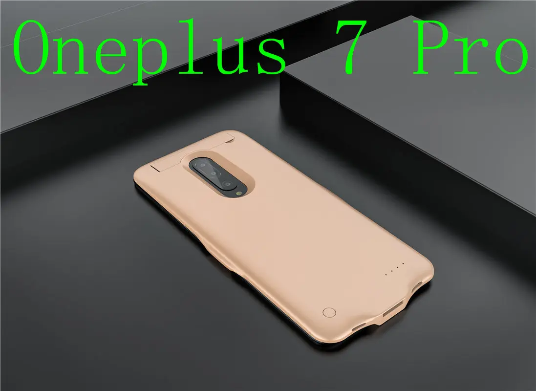 Чехол для телефона Oneplus 7 7 Pro 5000 мАч тонкая батарея зарядное устройство чехол для Oneplus 6 6T 1+ 7 резервная батарея зарядное устройство чехол для зарядки - Цвет: Oneplus 7 Pro-Gold