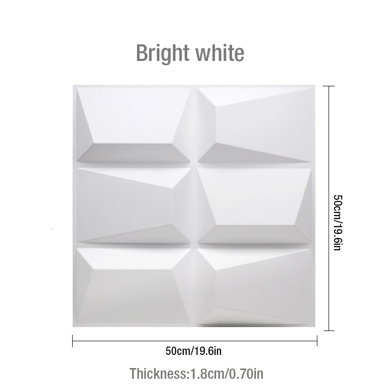 Bright white 4 шт./партия 50x50 см 3D настенные панели 3D настенные наклейки домашний Декор Гостиная/кухня/настенные панели для дома современный домашний декор настенная ткань - Цвет: Bright white