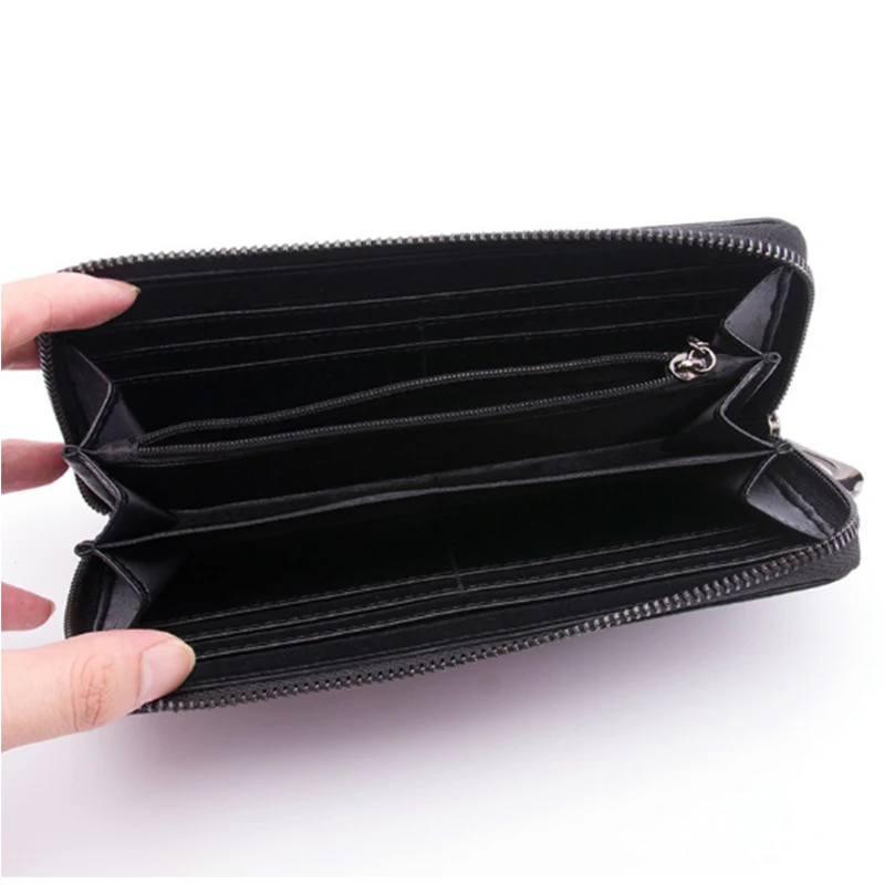 Винтажный женский кошелек из натуральной кожи с тиснением лотоса/оленя/павлина