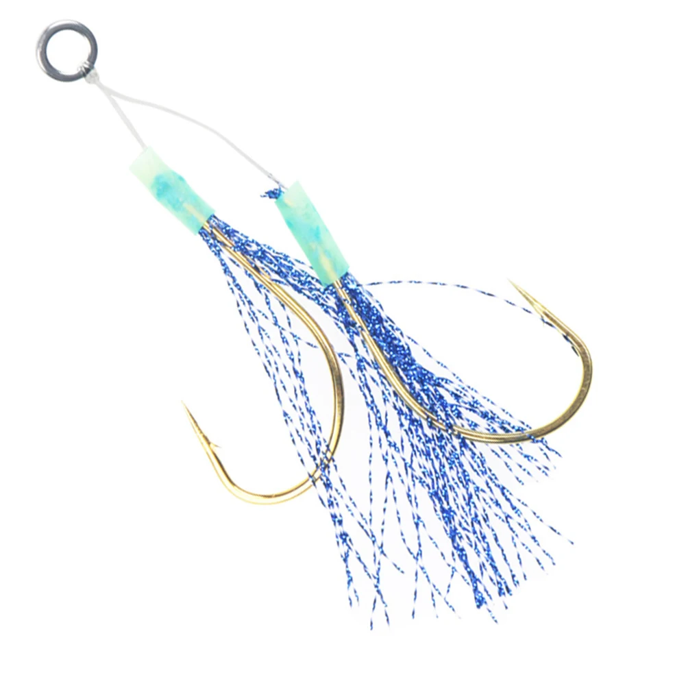 Металлическая кисточка для морской рыбалки двойной рыболовный крючок держатель