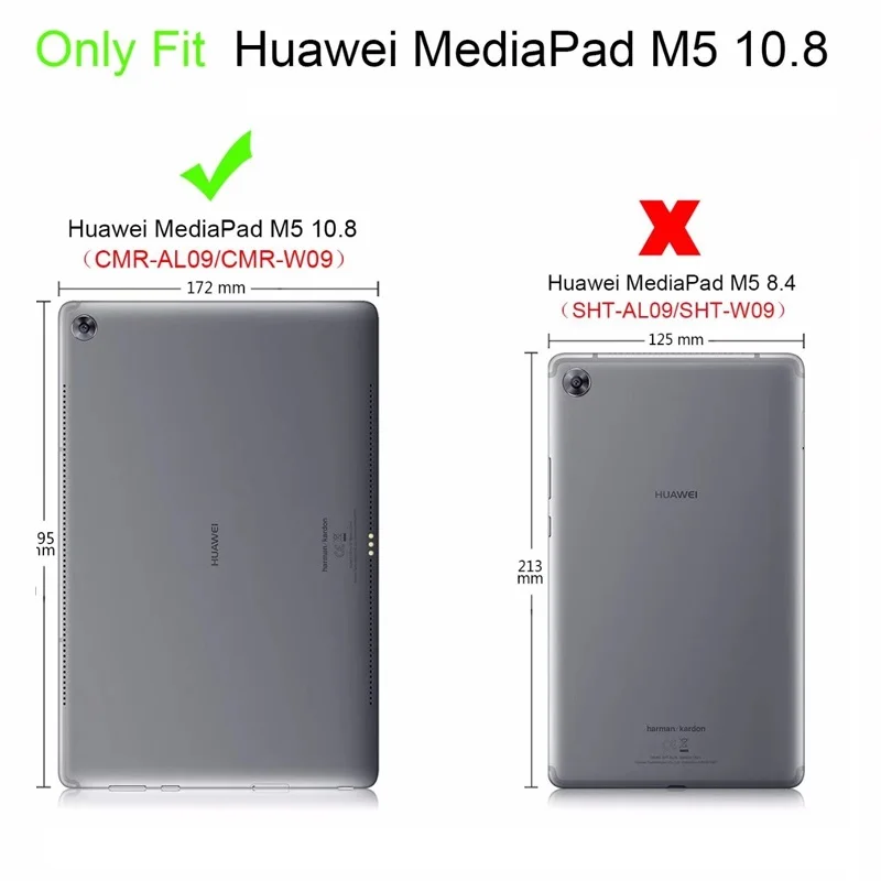 Чехол для Huawei Mediapad M5 10 8 &quot умный чехол из искусственной кожи Pro дюйма бесплатный