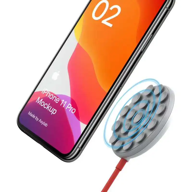 Suction Cup 10W Fast Wireless Charger For Samsung Galaxy S10Note 10 9 USB Qi Charging Pad for iPhone 11 Pro XS Max XR X 8 Plus | Мобильные