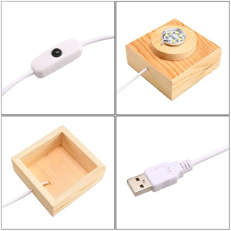 

3D Crystal Night Light Moon Lamp Projection LED Table lamp Bedroom Romantic Desk Lamp Nightlight Glass Dome for Xmas Light