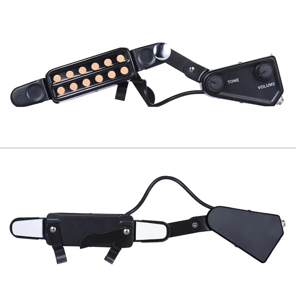 

12-hole Acoustic Guitar Sound Hole Pickup Magnetic Transducer with Tone Volume Controller Audio Cable Guitar Parts & Accessories