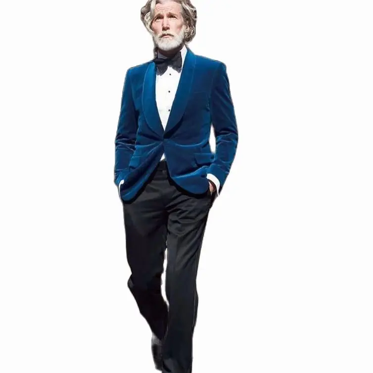 

Men's Suits & Blazers Classic Velveteen Tuxedos Groom Wedding Men Mens Tuxedo Costumes De Smoking Pour Hommes Jacket+Pants+Tie