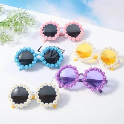 

Lovely Sunglasses For Teen Girls Daisy Decorate Sunglasses Leisure Fashion Beach Travel Picnic Popular In Europe And America