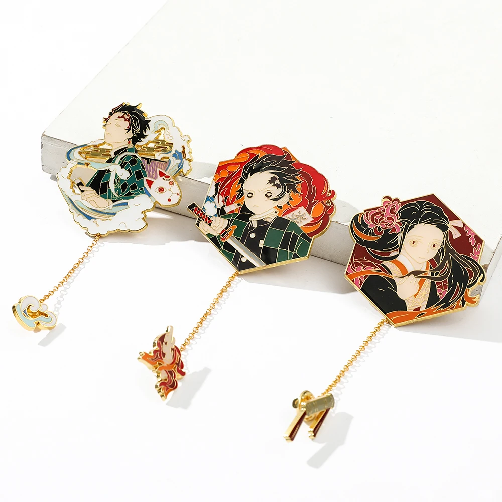 Kimetsu no Yaiba коллекция комиксов рассекающие демонов эмалированная заколка для