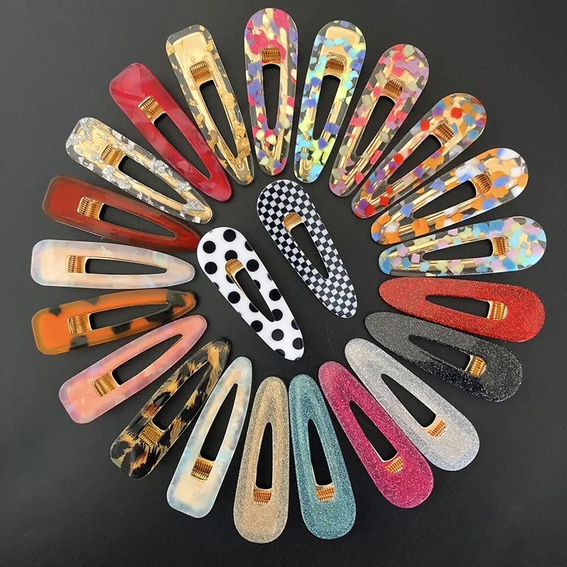 2 шт. новинка шпилька для женщин и девочек из мраморного ацетата заколки волос