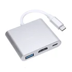 Новая одежда для детей от 3-в-1 Тип Type-C USB 3,1 к USB-C совместимый для Macbook Pro USB-C Doce с PD 4K HDMI-совместимость с USB 3,0 адаптер конвертер