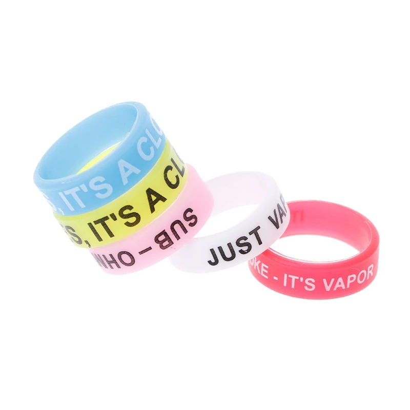 

5Pcs Silicone Rings Anti-Slip Bands For Vape Tank Mods E-Cigarette Atomizers