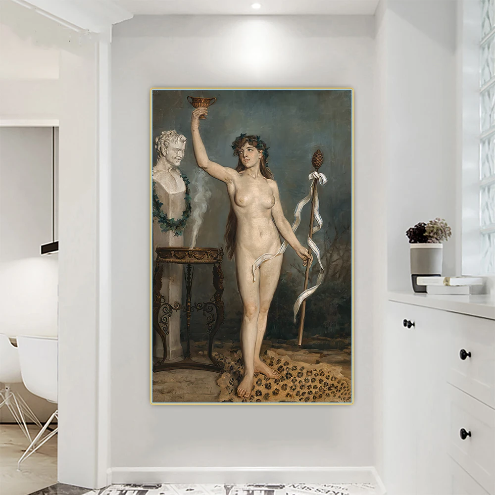 

Holover Canvas Oil Painting Joaquin Sorolla"Bacchante"Naturalism Aesthetic Poster Backdrop Home Room Interior Decoration