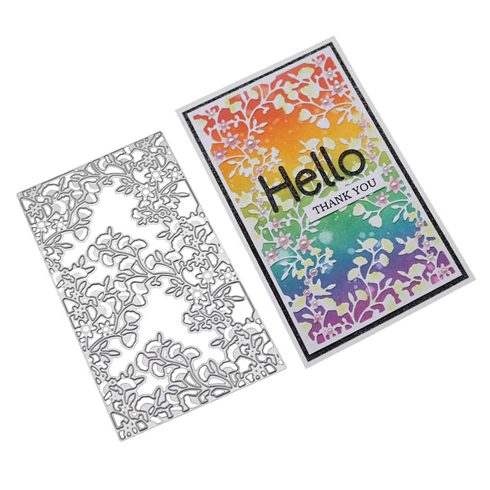 Цветочные границы металлические трафареты для пресс формы тиснение кружево