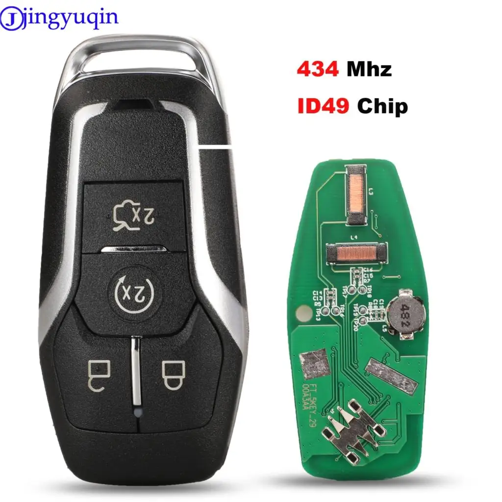 Ключ дистанционного управления jingyuqin 434 МГц с чипом ID49 4B для автомобиля Ford Mustang Edge