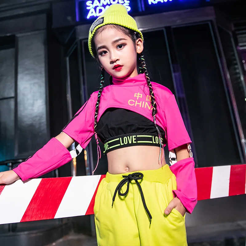 Танцевальные костюмы в стиле хип хоп новый детский комплект с длинными рукавами