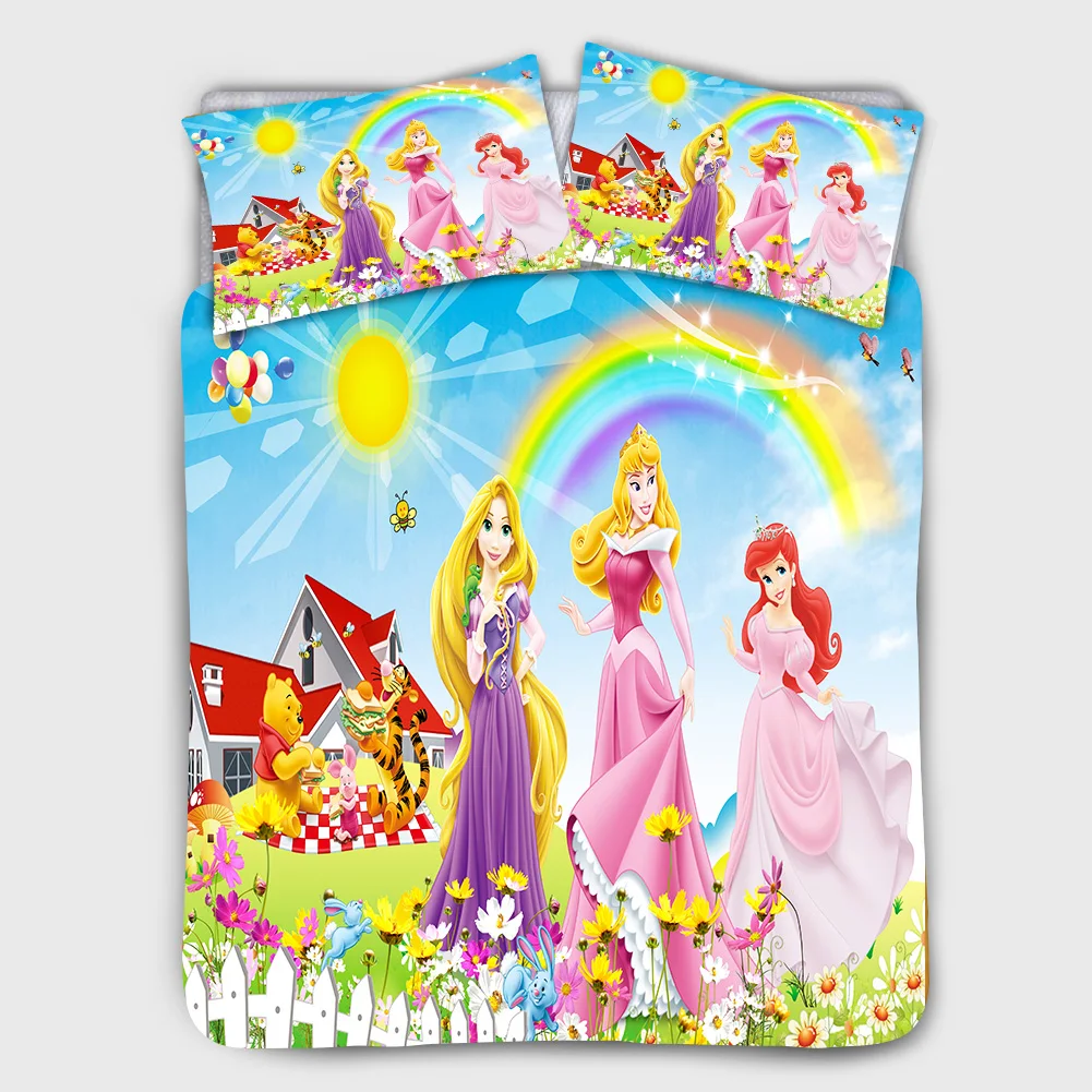 

Disney Beauty Princess Bedding Set Comfortable Duvet Quilt Cover Pillowcase Girls and Children Bedroom Decoration Home Textile