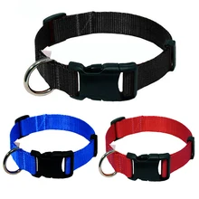 XS/S/M/L нейлоновый ошейник для собаки однотонный кошки маленький