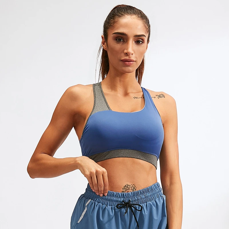 Sexy Sports Bra Top For Fitness Women Push Up Cross Back Yoga Running Gym Femme Active Wear Padded Underwear Crop Tops Female