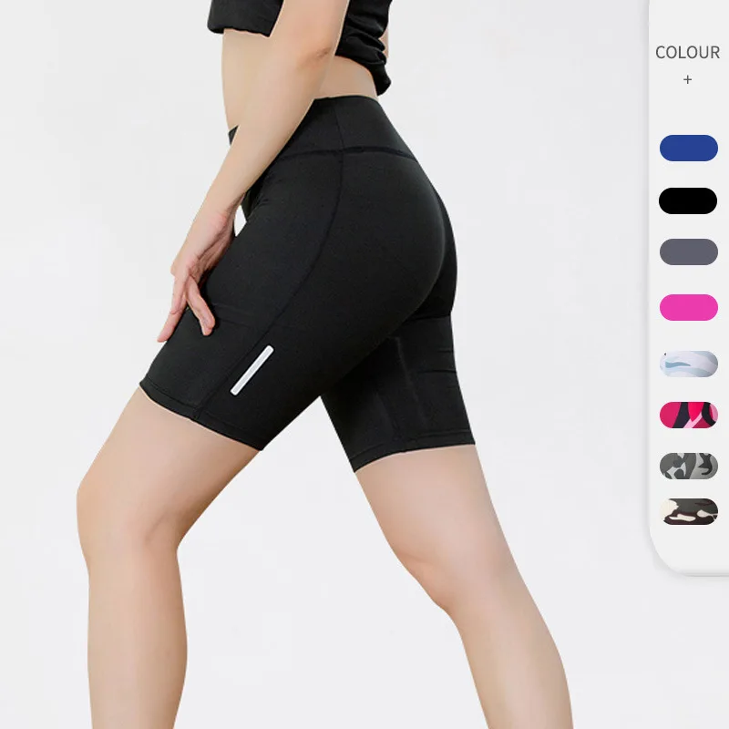

Fitness Yoga Shorts Women Running Tight Sports Pants Quick-dry Solid Color Printed Fashion Knee-length Gym Accessories Women