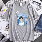 Футболка Kageyama с милым мультяшным принтом молока, модная одежда с героями мультфильмов, Мужская футболка большого размера S-XXXL, летние винтажные футболки для мужчин