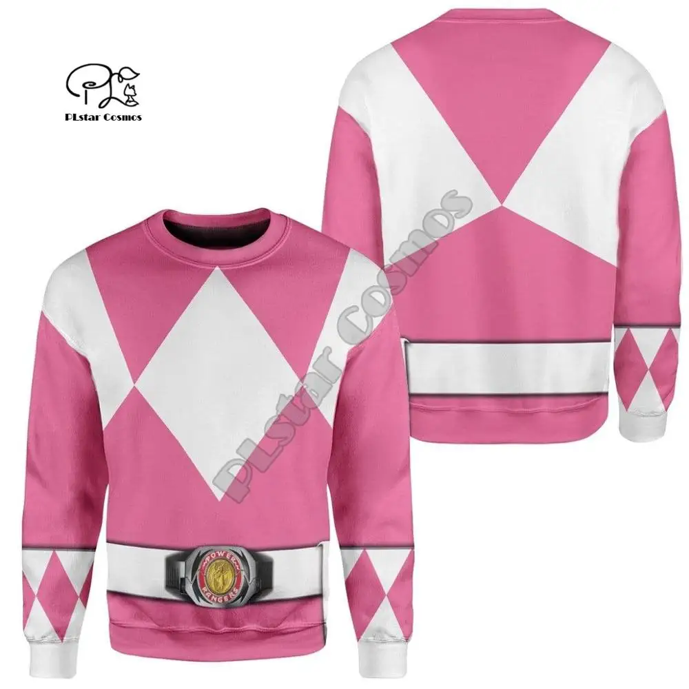 

PLstar Cosmos 3DPrint Cosplay Gentleman Pink Energy Warrior Harajuku Streetwear Man And Woman Funny Zip Hoodies/Sweatshirt/C3