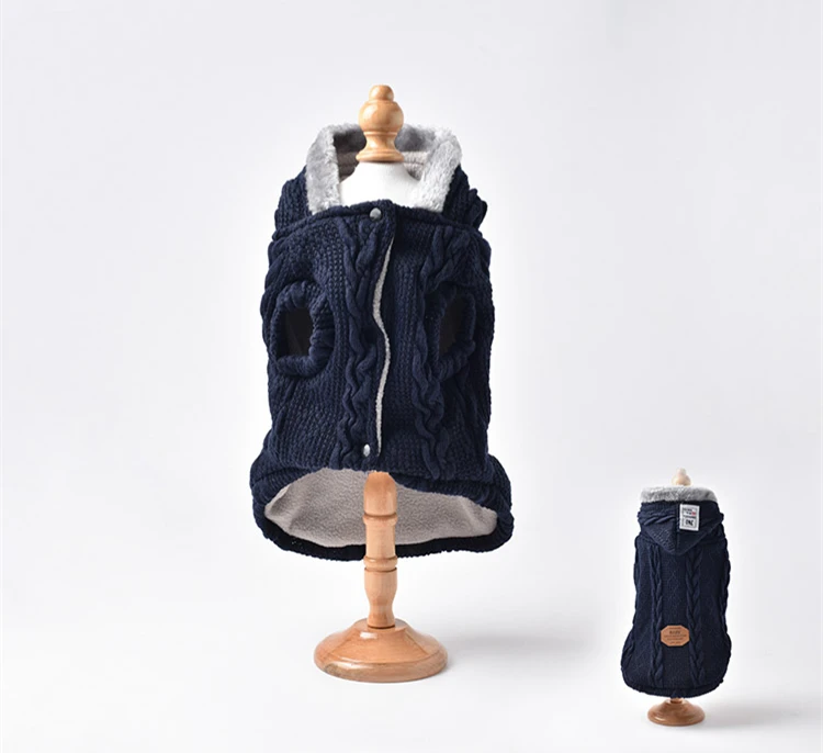Свитер для собак вязаная одежда на осень и зиму шерсть бархат свитер товары