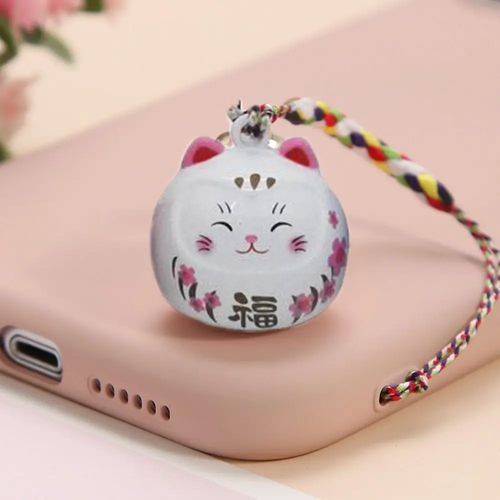 

Cute Car Key Cartoon Door Key Pendant Maneki Neko Keyrings Lucky Cat Keychains Bag Decoration