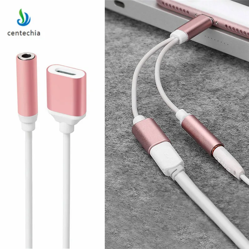 Адаптер 2 в 1 от 8 Pin до 3 5 мм Jack AUX для наушников аудиоадаптер конвертер + iPhone 7/7 plus