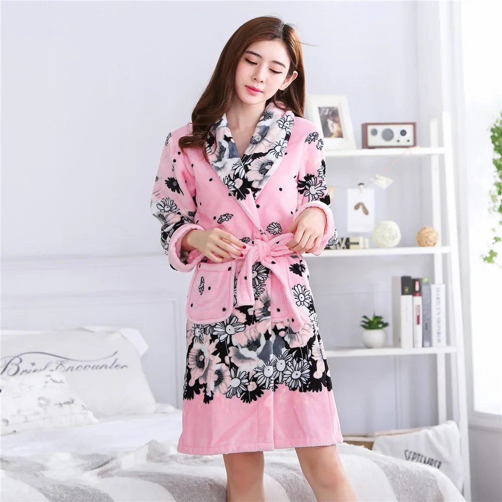 Халат-кимоно женский с длинным рукавом и цветочным принтом | Женская одежда