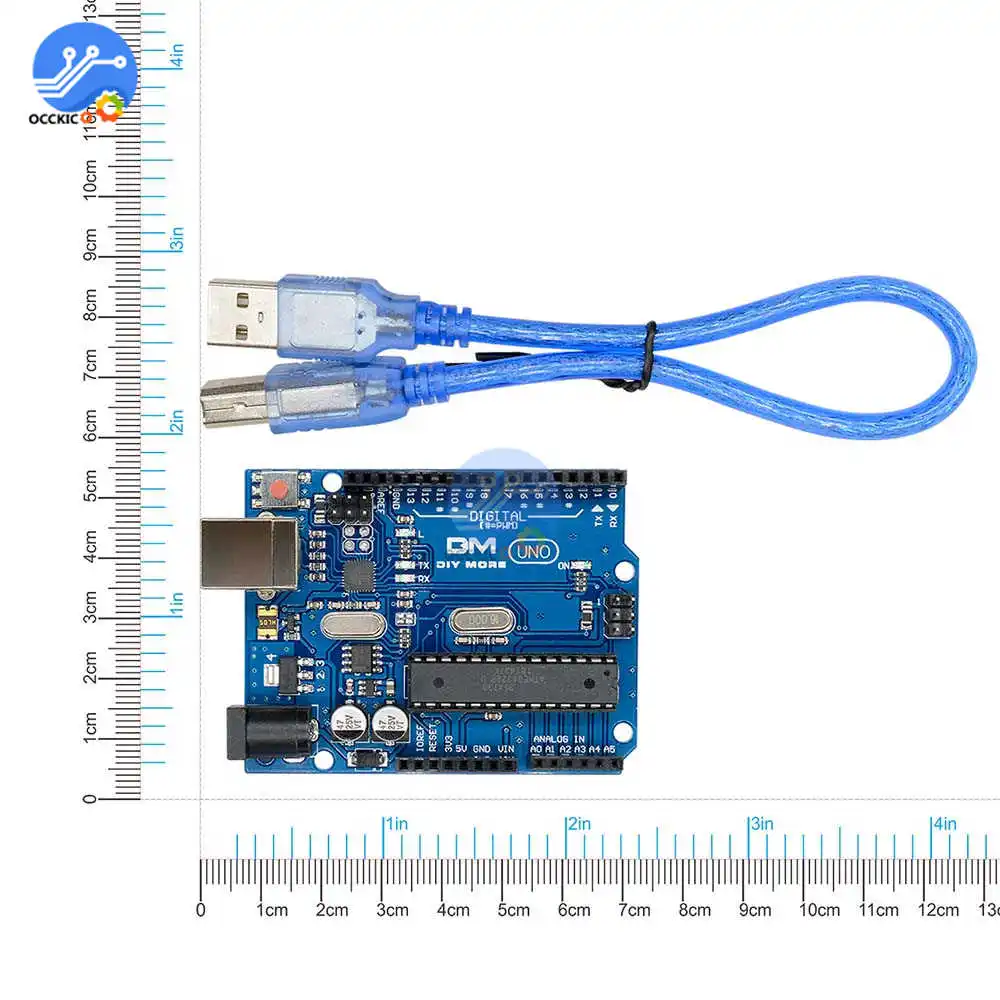 Макетная плата UNO R3 постоянный ток 3 В 5 ATmega328P CH340 CH340G двойной выход для Arduino